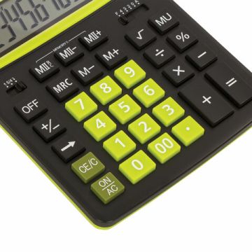 Калькулятор настольный BRAUBERG EXTRA-12-BKBU (206x155мм) 12разр дв питание ЧЕРНО-САЛАТОВЫЙ 1/20