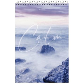 Блокнот 80л А4 198х297мм клетка гребень жесткая подложка BRAUBERG Calm 1/4/24 (Клиент)