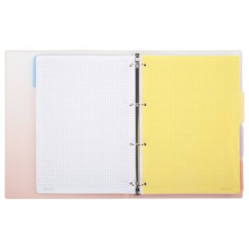 Тетрадь на кольцах 120л А4 305х235мм обложка пластик с разделит BRAUBERG Красный 1/15 (Клиент)