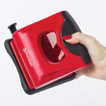 Дырокол на 30листов красно-черный Jet Pro Brauberg 1/6/48