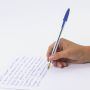 Ручка шариковая синяя узел 1мм линия письма 0,32мм корпус прозрачный BIC Cristal 1/50/1000