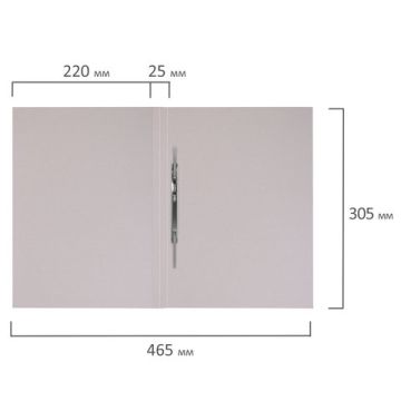 Скоросшиватель картон белый BRAUBERG плотность 280 г/м2, до 200 листов 1/200