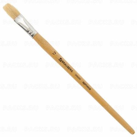 Кисть щетина плоская №12 BRAUBERG  1/30/1200 
