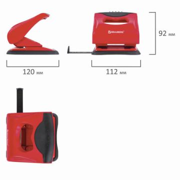 Дырокол на 30листов красно-черный Jet Pro Brauberg 1/6/48