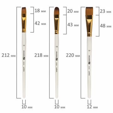 Кисти 15шт синтетика+мастехин в пенале BRAUBERG ART DEBUT 1/50 (Клиент)