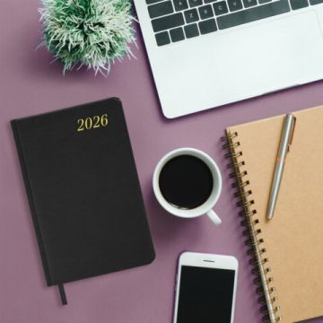 Ежедневник А5 138х213мм 2026 датир под кожу черный BRAUBERG Iguana 1/20 (Клиент)