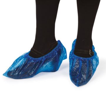 Чехол для обуви бахилы ЛАЙМА ОСОБО ПРОЧНЫЕ (50пар) 40х15 55 мкм 6гр ПНД 1/30 (Клиент)