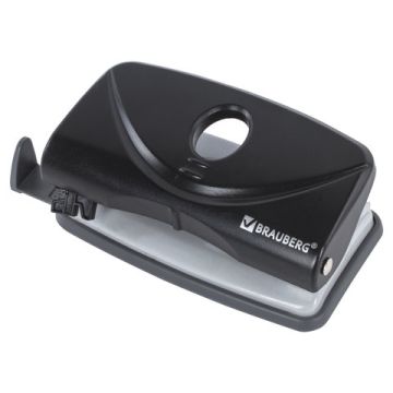 Дырокол на 10листов пластиковый черный Original Brauberg 1/12