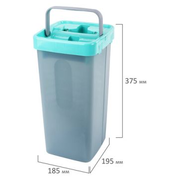 Набор для уборки ведро 9л/7л 2х-камерное с отжимом  3 насадки МОП LAIMA COMPACT MOP 1/6 (клиент)