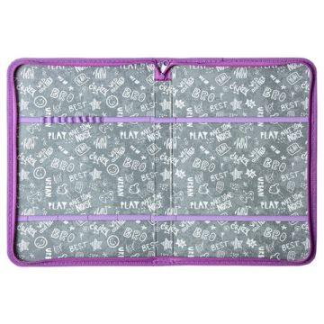 Папка для труда на молнии BRAUBERG А4 с ручкой, 1  отд., картон, органайзер, Charming kitten, 270991