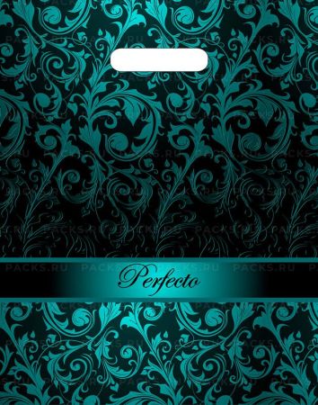 Пакет с вырубной ручкой (30х37)-90 Перфекто Ультрамарин 25/400