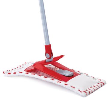 Швабра для пола плоская PERKLIN насадка микрофиб/абразив 40х10см 1/12 (Клиент)