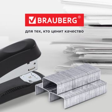 Скобы №24/6 1000шт до 30л цинковое покрытие EXTRA BRAUBERG 20/400
