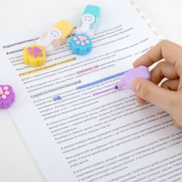 Набор текстовыделителей с топперами FUNSTER 6шт пастель линия 1-4мм 1/12 (Клиент)