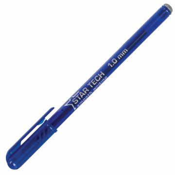 Ручка шариковая масляная PENSAN Star Tech, СИНЯЯ, игольчатый узел 1мм, линия 0,8 мм, 2260/12