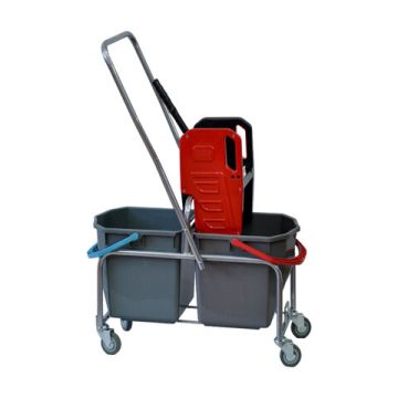 Тележка уборочная Eco-Force 2 съемных ведра 25л отжим, металлический каркас 1/1 (Клиент)