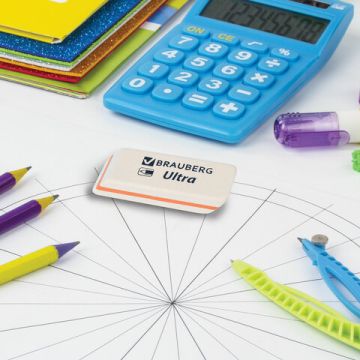 Ластик 50х14х8мм натуральный каучук белый BRAUBERG Ultra 1/40