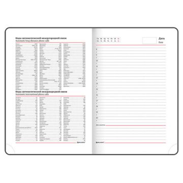 Ежедневник А5 138х213мм 136л недатир фактурная кожа синий BRAUBERG Profile 1/30 (клиент)