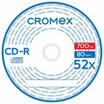 Диски CD-R CROMEX 700Mb 52x 50 шт Bulk 1/12 (Клиент)