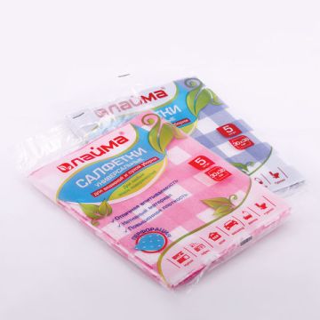 Салфетка вискозная (34х38) ЛАЙМА универсальные (5шт)  75г/м2 1/46 (Клиент)