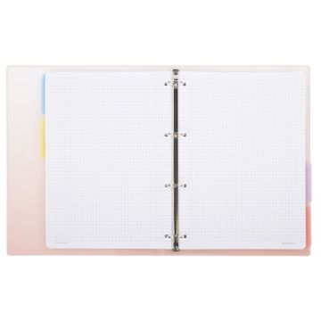 Тетрадь на кольцах 120л А4 305х235мм обложка пластик с разделит BRAUBERG Красный 1/15 (Клиент)