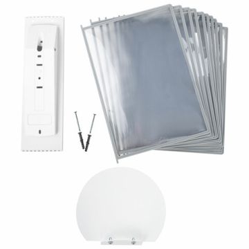 Демосистема настенная на 10 панелей с 10 серыми панелями А4 STAFF Profit 1/1 (Клиент)