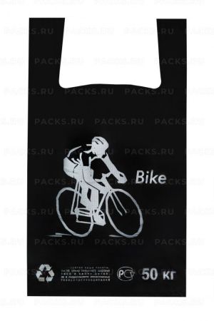 Пакет Майка ПНД (34+18)х55-24 50кг БАЙК красный МПласт 100/1000