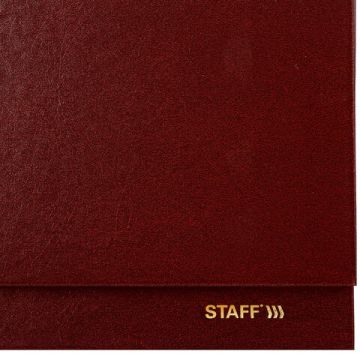 Планинг настольный 2026 64л гребень бумвинил бордовый STAFF 1/40 (Клиент)