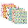 Цветная WASHI-бумага д/декора ЛЕТО, 15*15см, 12л 6 дизайнов, рисовая бумага, ОСТРОВ СОКРОВИЩ (вывод)