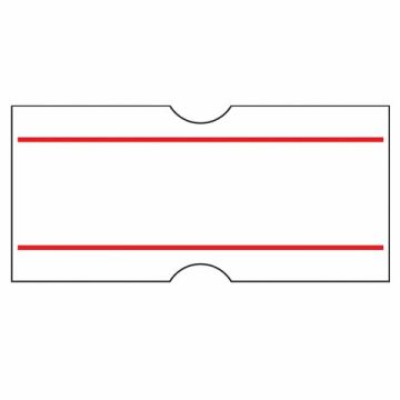 Этикет-лента (21х12) бел с красн полосой 600 шт/рул/д/пистолета BRAUBERG 5/100