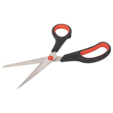 Ножницы 195мм метал черно-красные вставки европодвес в чехле Everday Staff 1/12