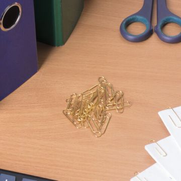 Скрепки 28мм 100шт золотистые BRAUBERG 1/10/300 (клиент)