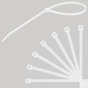 Хомуты (стяжки) нейлоновые 3,6ммх300мм комплект 100шт SONNEN белые 1/100 (клиент)