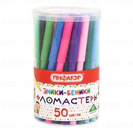 Фломастеры 50цв вентилируемый колпачок Пифагор 1/12/48