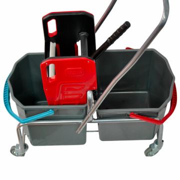 Тележка уборочная Eco-Force 2 съемных ведра 25л отжим, металлический каркас 1/1 (Клиент)