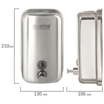 Диспенсер для жидкого мыла 1л LAIMA PROFESSIONAL INOX нерж сталь зеркальный 1/30 (клиент)