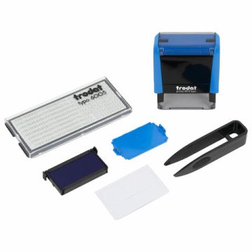 Штамп самонаб 4-стр оттиск 47х18мм синий б/рамки TRODAT IDEAL корпус синий касса 1/10 (клиент)