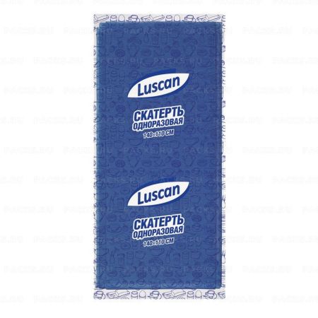 Скатерть нетканный материал 110х140см синяя Luscan 1/50