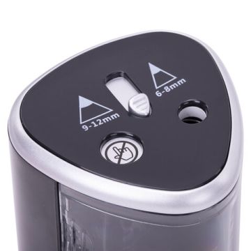 Точилка электрическая питание от 4 батареек АА черная BRAUBERG DUAL 1/6/72