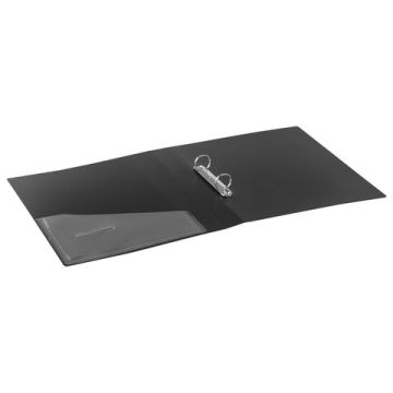 Папка на 2 кольца BRAUBERG Contract 35мм черная до 270 листов 0,9мм 1/20 (Клиент)