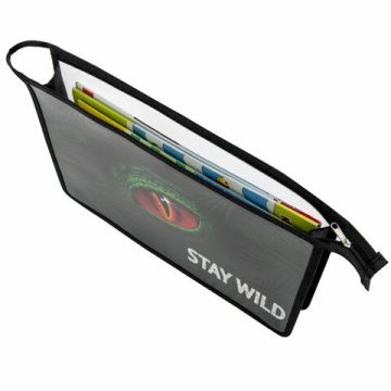 Папка для тетрадей ЮНЛАНДИЯ А4, 1 отделение, пластик, на молнии, Stay wild, 271081