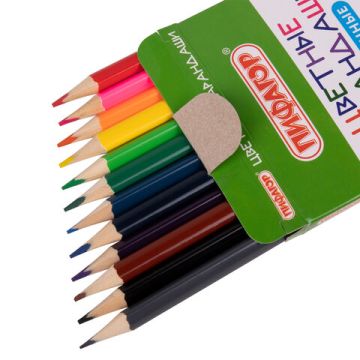 Карандаши цветные 12цв классич заточ Сказки ПИФАГОР 1/12/240