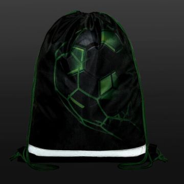 Мешок для обуви 46х36см светоотражающая полоса BRAUBERG KIDS Green Ball 1/60 (Клиент)