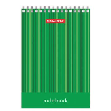 Блокнот 40л А6 108х145мм клетка гребень Полоски BRAUBERG 1/10/140