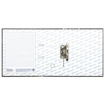 Папка-регистратор А4 90мм BRAUBERG с мраморным покрытием черная 1/12 (Клиент)