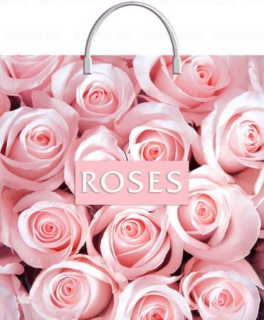 Пакет с пластмассовыми ручками (36х37)-100 Миллион розТико 10/100 