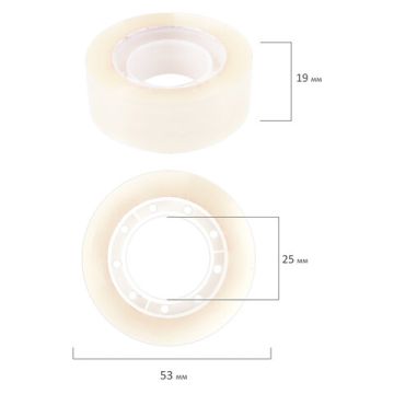 Канц.лента 19х33 прозрачная BRAUBERG 1/12/300 (Клиент)