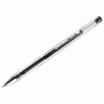 Ручка гелевая черная 0,7мм линия 0,5мм Brauberg Россия Союз 1/12/360 (Клиент)