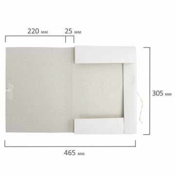 Папка для бумаг на завязках картон BRAUBERG гар пл 300г/кв.м 200л 1/150