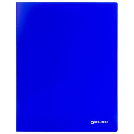 Папка на 2 кольцах 25мм внутренний карман, неон. синяя, до 170л, 0,7мм BRAUBERG Neon 1/30 (Клиент)